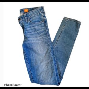 Pilcro and the Letterpress light wash skinny jeans